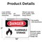 Signmission Flammable Storage Danger Sign, Aluminum, 10in W x 7in L, 2PK OS-2PACK-DS-A-710-L-2015 - alternate 8